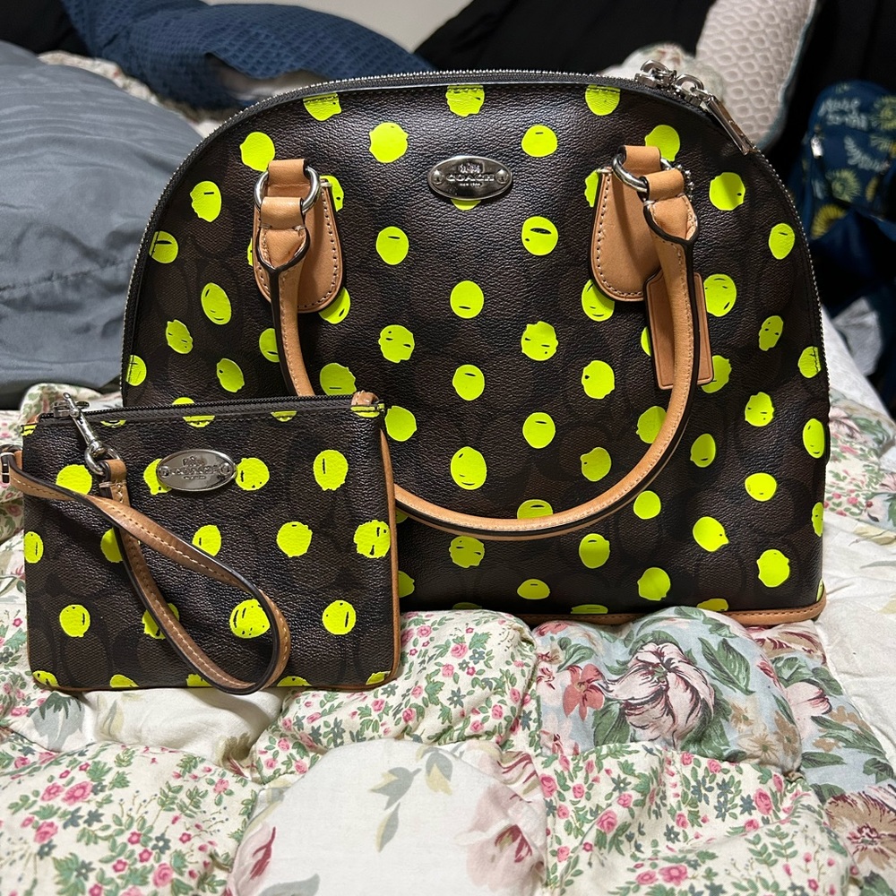 Coach handbag and Wristlet